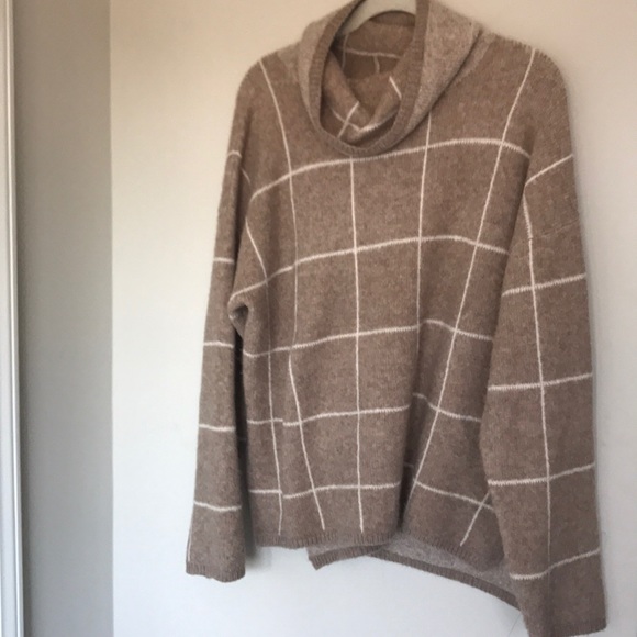 Windowpane turtleneck sweater madewell Clearance
